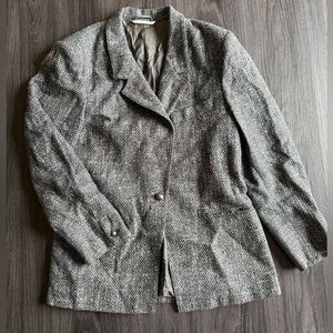 Max Mara Grey Silk & Wool Blazer